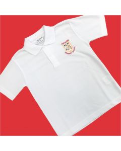 Glebe White Polo Shirt w/Logo