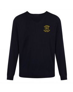 St Michael’s Boys Navy V-Neck Pullover w/Logo