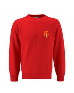 St Pauls Red P.E Crew Neck Sweatshirt w/Logo (Juniors)