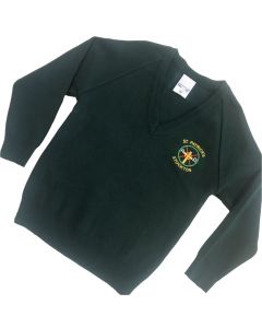 St Patricks Knitted V-Neck Pullover w/Logo