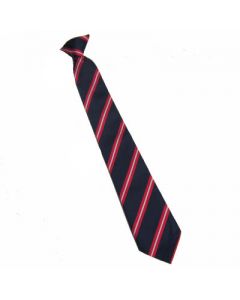 Acklam Grange Navy/Red/White Stripe 16″ Clip-On Tie