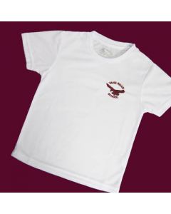 Vane Road Primary White P.E T-Shirt w/Logo