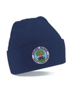 Aycliffe Navy Ski Hat w/Logo