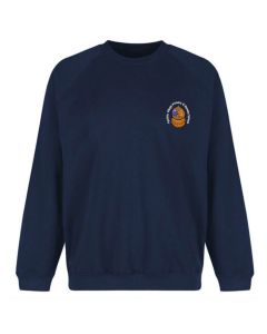 Aycliffe Navy Crew Neck Sweatshirt w/Logo