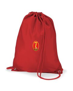 St Pauls Red Gym Bag w/Logo
