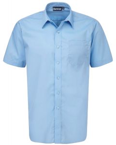 Boys Short Sleeved Shirts -Twin Pack – Blue