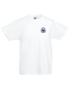 Aycliffe White PE T-Shirt w/Logo