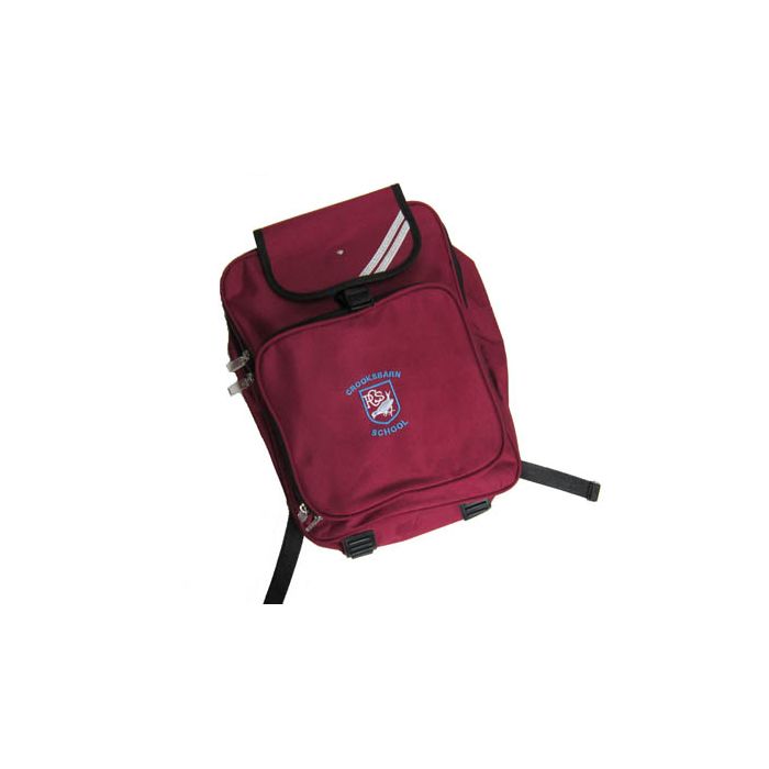 maroon backpack